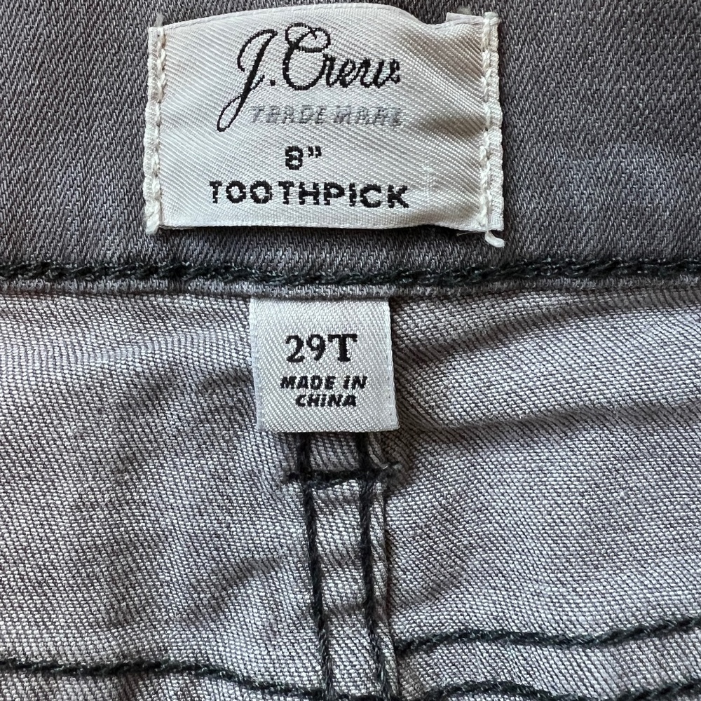 J Crew 8" Toothpick Size 29T - Picture 3 of 6